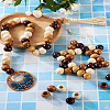 Craftdady 100Pcs 5 Style Pine Wood Beads WOOD-CD0001-17-13