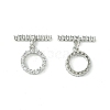 Rack Plating Eco-Friendly Brass Pave Clear Cubic Zirconia Toggle Claps KK-K330-45P-1