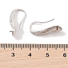 925 Sterling Silver Micro Pave Cubic Zirconia Hoop Earring Settings Findings STER-B003-20P-3