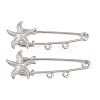 Starfish 304 Stainless Steel Safety Pins Brooch Findings SA-CBA098D-16H-P02-1