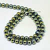 Electroplate Non-magnetic Synthetic Hematite Beads Strands G-J169A-4mm-06-2