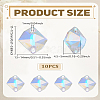 10Pcs Irregular Rhombus Sew on Rhinestone RGLA-LP0001-07-2