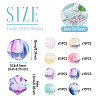 120Pcs 8 Colors Transparent Glass Beads GLAA-TA0004-25-4