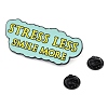 Word Stress Less Smile More Enamel Pins JEWB-D279-05B-01-2