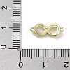 Brass Pave Clear Cubic Zirconia Infinity Connector Charms KK-M293-46G-3