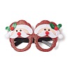 Christmas Plastic & Non-woven Fabric Glitter Glasses Frames AJEW-E053-01B-1