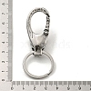 Tibetan Style 316 Surgical Stainless Steel Fittings with 304 Stainless Steel Key Ring FIND-Q101-09AS-03-3