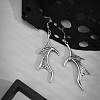 Alloy Dragon Wing Dangle Earrings DRAG-PW0001-81AS-1-2