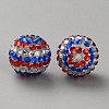 Independence Day Theme Resin Rhinestone Beads RB-WH0003-08E-2