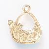 Enamel Style Alloy Rhinestone Pendants ENAM-S108-349B-2