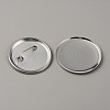 Flat Round Iron Badge Button Parts DIY-WH0297-15E-2
