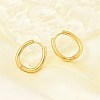 PVD Vacuum Plating 202 Stainless Steel Huggie Oval Hoop Earrings LS-EJEW-H003-07G-06-2