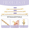 3Pcs 3 Styles 304 Stainless Steel Cable Chain Bag Extender Chains FIND-TA00001-3