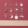 24Pcs 12 Style Christmas Theme Eco-Friendly Alloy Enamel Pendants ENAM-FS0001-30-4