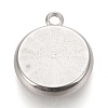 Non-Tarnish 304 Stainless Steel Pendant Cabochon Settings LS-X-STAS-K202-03D-P-2