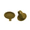 Vintage Adjustable Iron Finger Ring Components Alloy Cabochon Bezel Settings PALLOY-Q300-25AG-NR-1