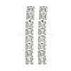 Brass Micro Pave Cubic Zirconia Stud Earrings EJEW-H014-08P-03-1