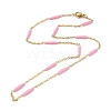 Enamel Bar Link Chain Necklace STAS-B025-02G-01-1