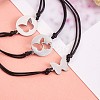 3Pcs 3 Style 430 Stainless Steel Butterfly Link Bracelets Set JB725A-2