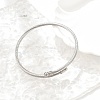 Tarnish Resistant 304 Stainless Steel Open Cuff Bangle with Oval Beaded BJEW-C031-01P-6