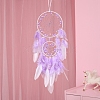 Woven Net/Web Iron & Feateher Hanging Ornaments PW-WG018B8-01-2