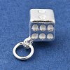 925 Sterling Silver Dice Charms STER-S009-06S-2