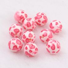 Spray Painted Resin Beads GLAA-F049-A17