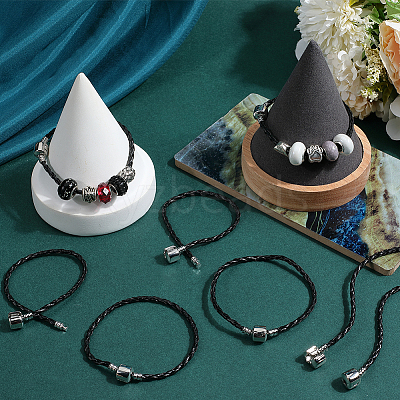 20pcs Braided PU Leather Cord Bracelet Making MAK-SC0001-30B-1