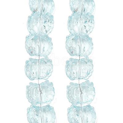 Electroplate Baking Paint Transparent Glass Beads Strands GL-CBA17FF-02K-1