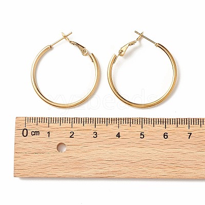 PVD Vacuum Plating 304 Stainless Steel Hoop Earrings STAS-S078-08-30mm-1