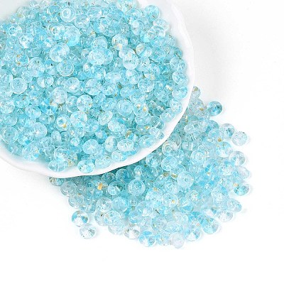 Baking Paint Transparent Glass Beads DGLA-T004-07E-1