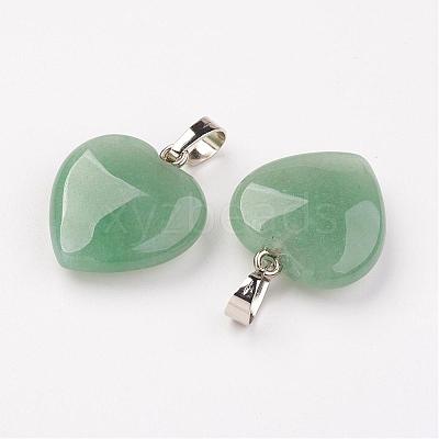 Natural Green Aventurine Pendants G-G956-B02-FF-1