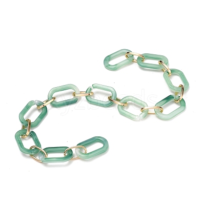 Handmade Acrylic Paperclip Chains X-AJEW-JB00697-02-1