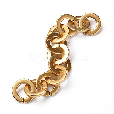 3Strands 3 Colors Handmade Opaque Spray Painted Acrylic Rolo Chains AJEW-SZ0001-64A-1