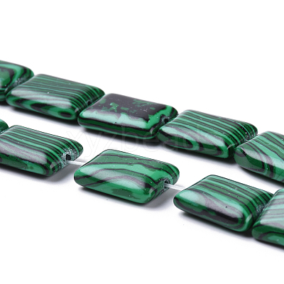 Synthetic Malachite Beads Strands G-T063-01-1