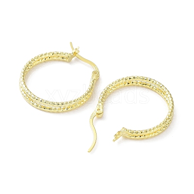 925 Sterling Silver Hoop Earrings EJEW-K258-14G-1