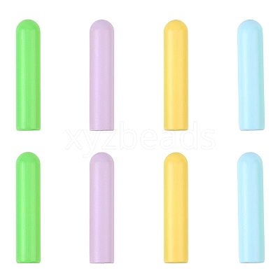 40Pcs 4 Colors Alloy Cord End FIND-GF0008-47B-1
