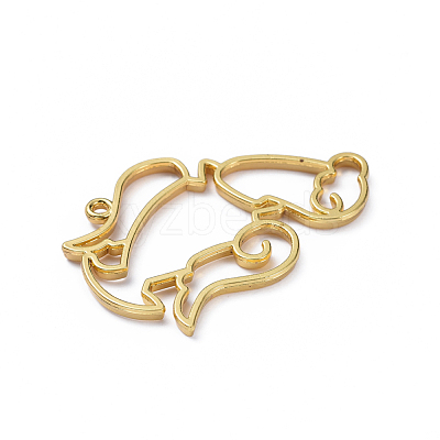 Zinc Alloy Open Back Bezel Pendants X-PALLOY-D580-05G-D-1
