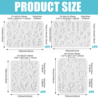 4Pcs 4 Styles Silicone Molds DIY-TA0013-63-1
