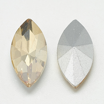Pointed Back Glass Rhinestone Cabochons RGLA-T083-7x15mm-06-1