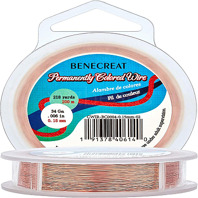 Round Copper Wire for Jewelry Making CWIR-BC0004-0.15mm-02-1
