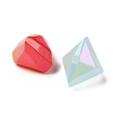 UV Plating Opaque Acrylic Imitation Jelly Beads OACR-D316-05C-1