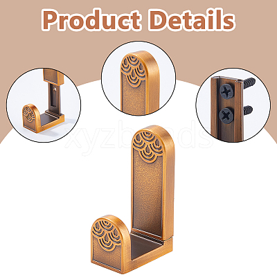 L-Shaped Zinc Alloy Clothing Hook AJEW-WH0481-212-1