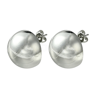 Brass Stud Earrings for Women EJEW-C072-06P-1