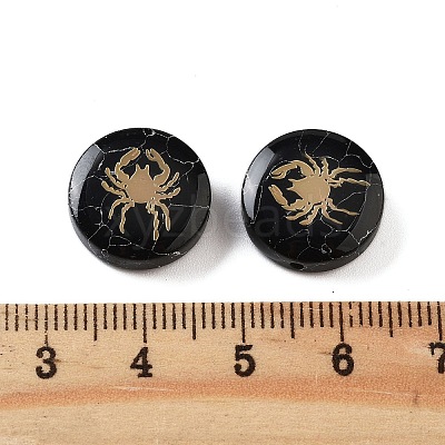 Dyed Black Synthetic Turquoise Beads G-F775-B03-1