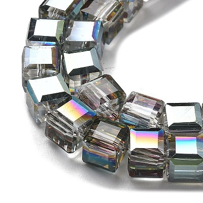 Electroplate Glass Beads Strands EGLA-H108-01A-HP01-1