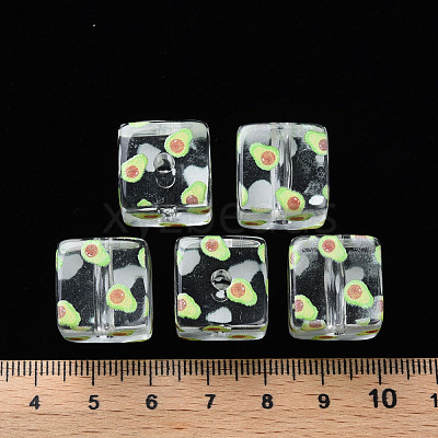 Transparent Printed Acrylic Beads MACR-S374-08A-05-1