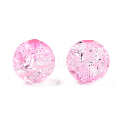 Transparent Crackle Acrylic Beads CACR-N002-18B-1