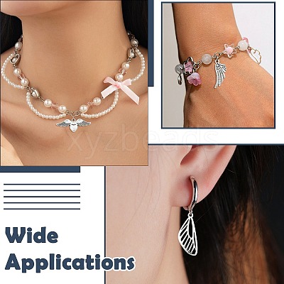 80Pcs 8 Styles Tibatan Style Alloy Pendants FIND-CJ0006-02-1