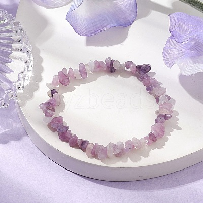 Natural Lepidolite Beads Kids Bracelets BJEW-JB10611-05-1